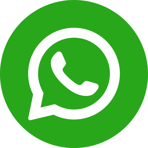 Logo WhatsApp : icône de téléphone blanc dans une bulle de dialogue sur un fond vert vif et circulaire, représentant l'application de messagerie.